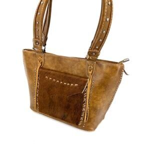 Trinity Ranch Hair-On Leather Concealed Carry Purse Handbag **READ**